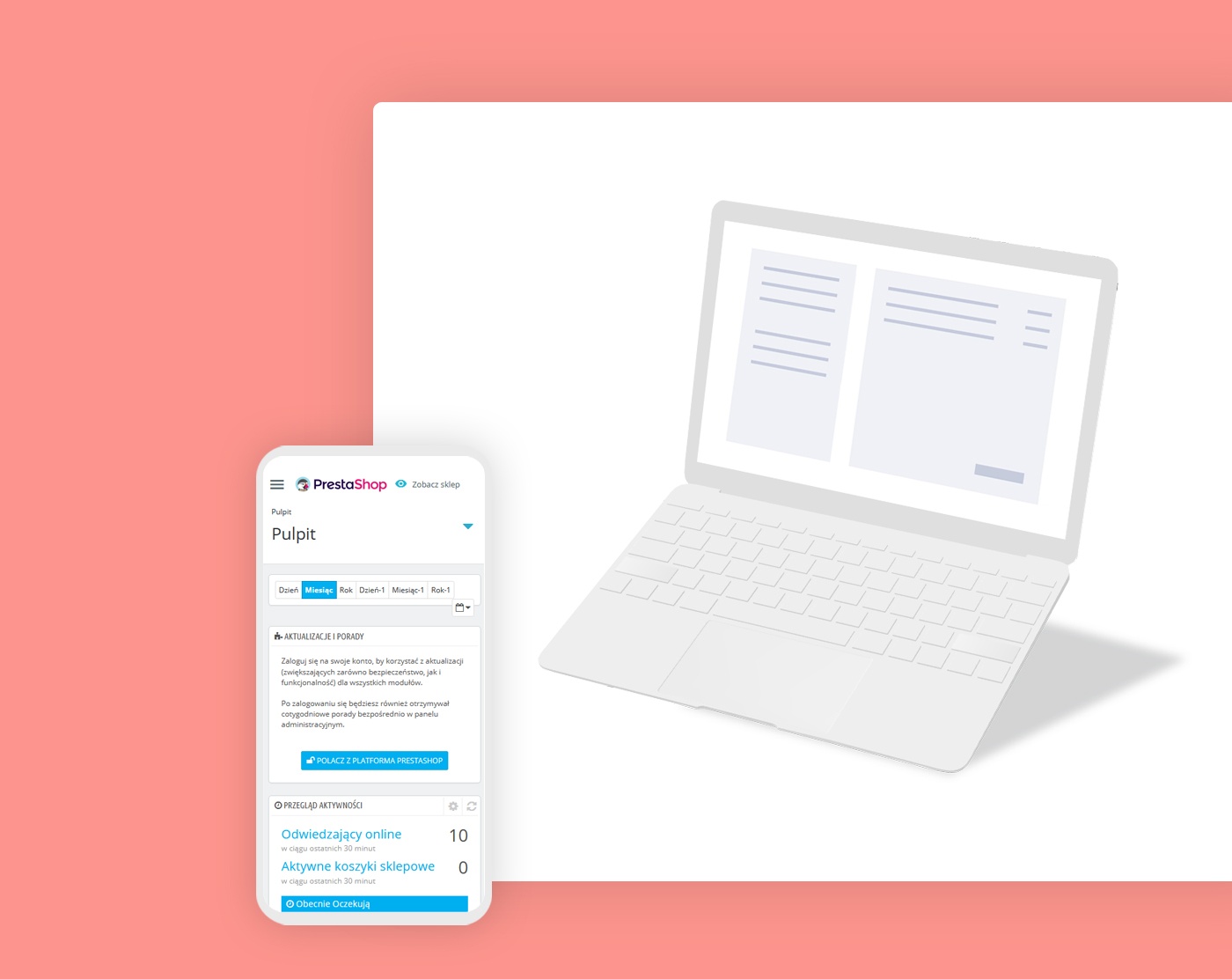 Panel administracyjny sklepu Presta Shop