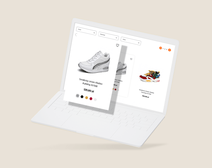 Laptop z grafiką sklepu prestashop