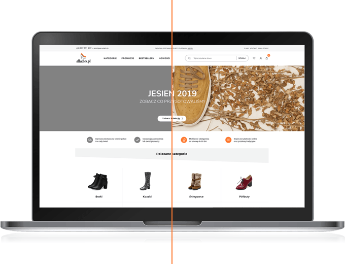 Makieta sklepu alladies.pl