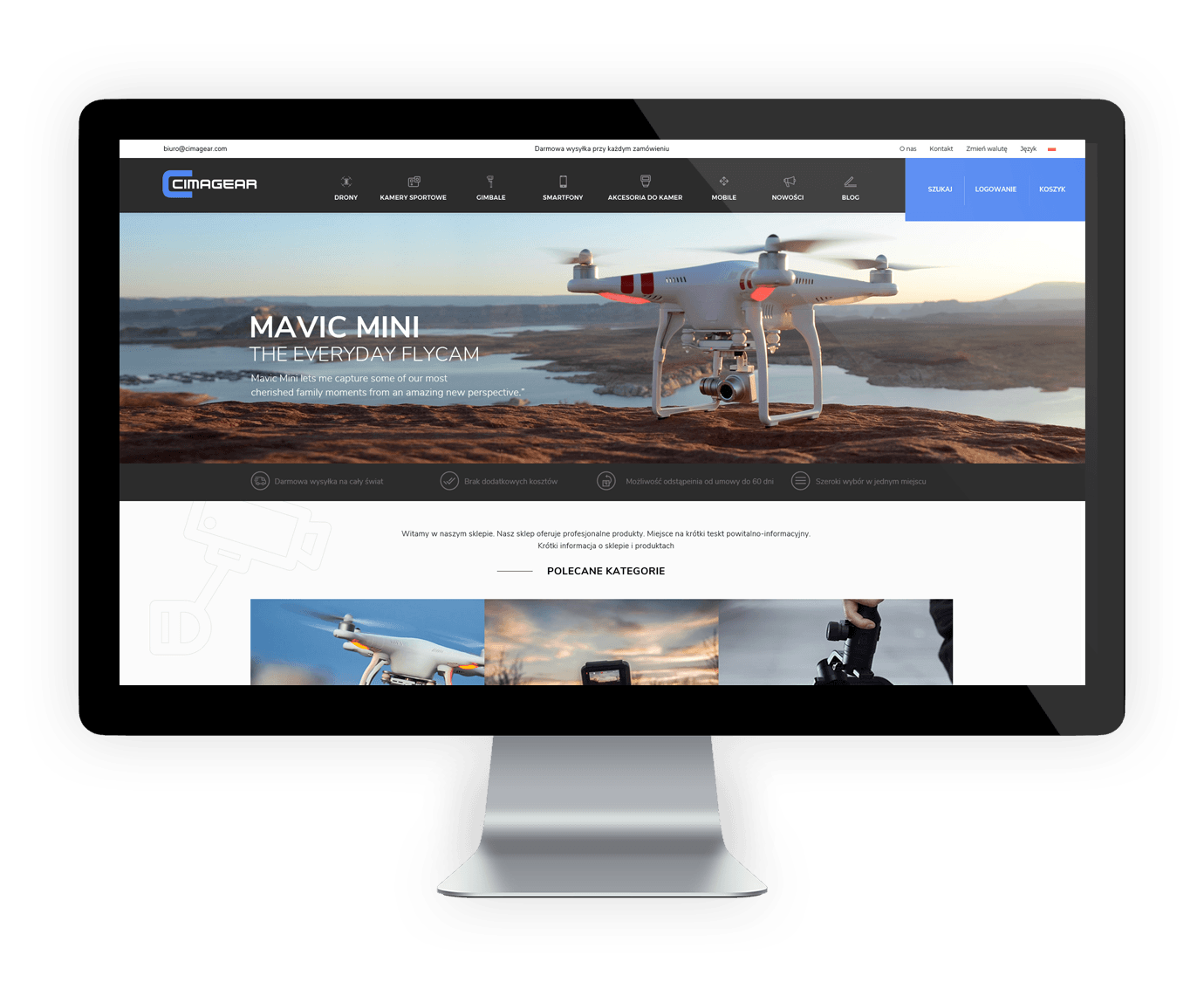 Projekt graficzny sklepu cimagear.com