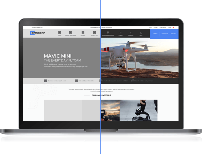 Makieta sklepu cimagear.com