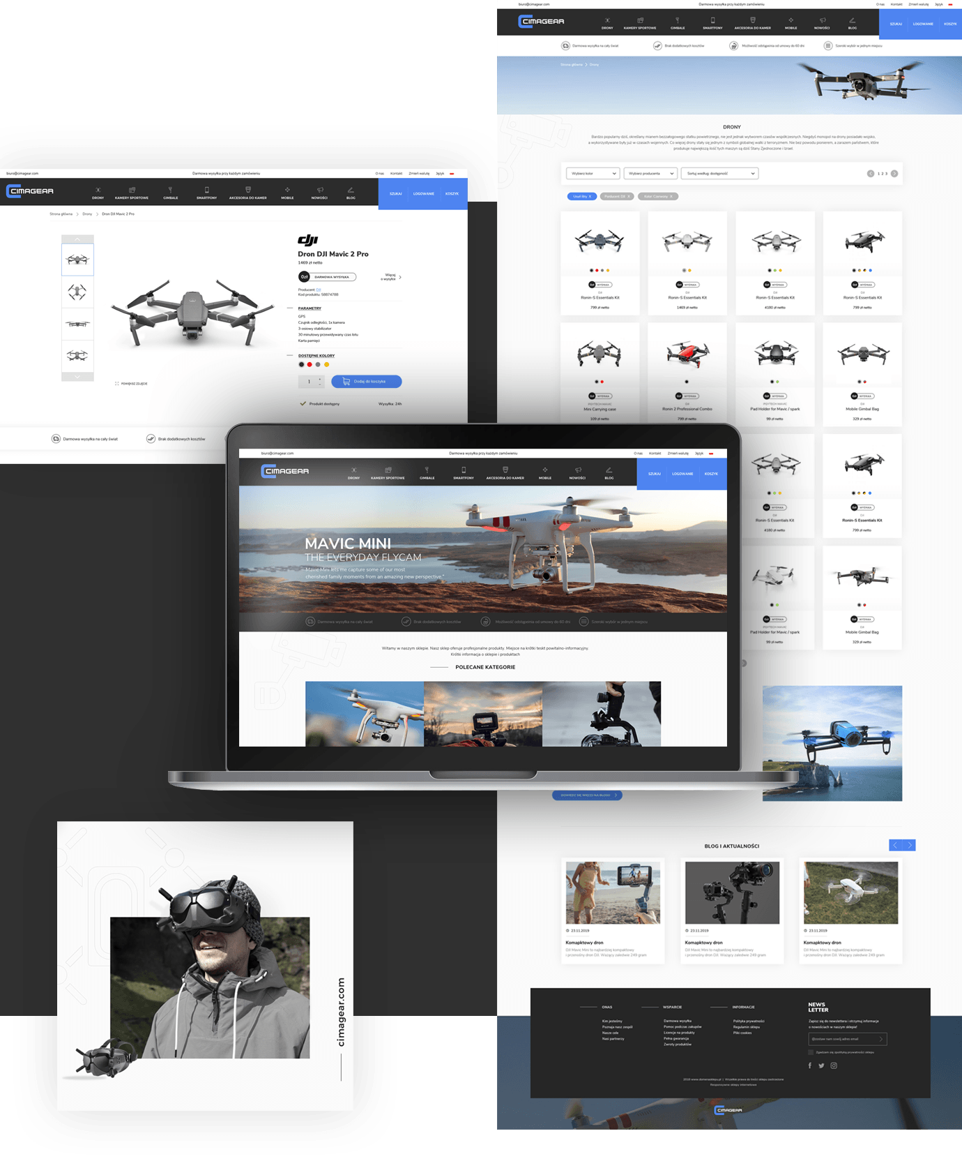 Szablon graficzny sklepu cimagear.com