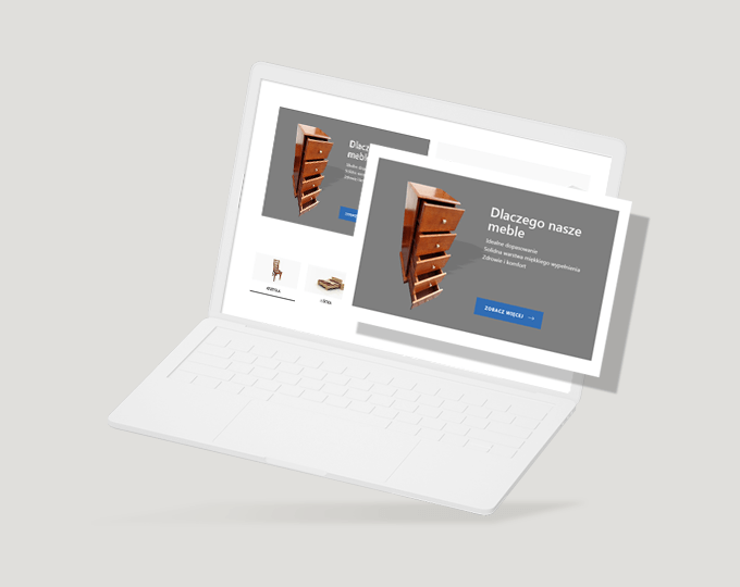 Laptop z grafiką sklepu prestashop