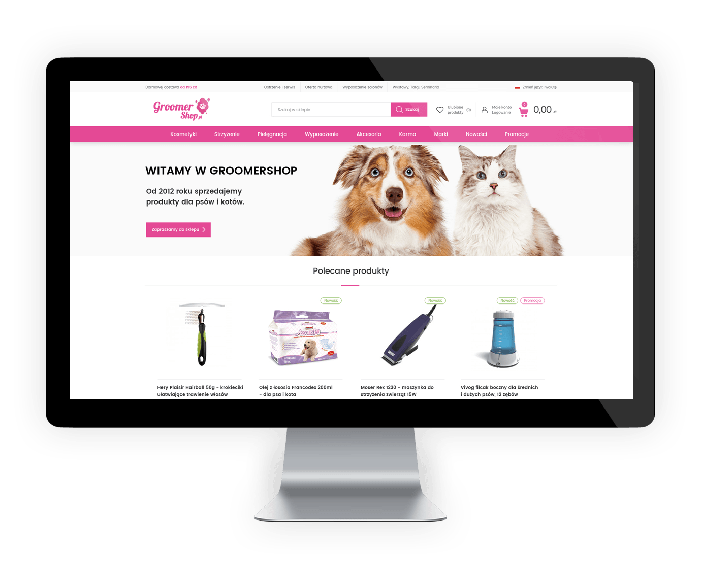 Projekt graficzny sklepu groomershop.pl