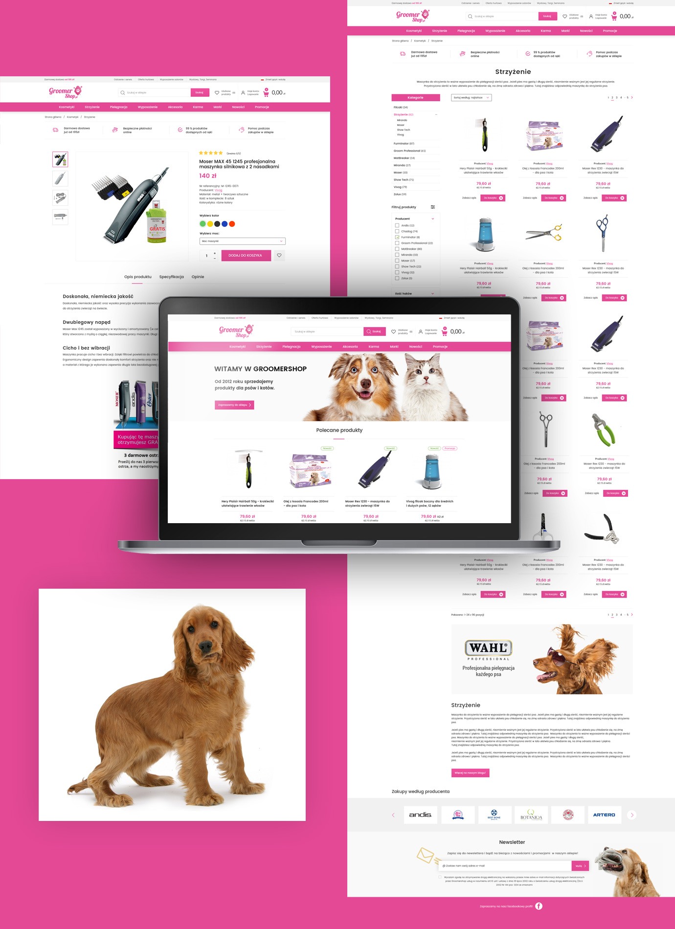 Szablon graficzny sklepu groomershop.pl