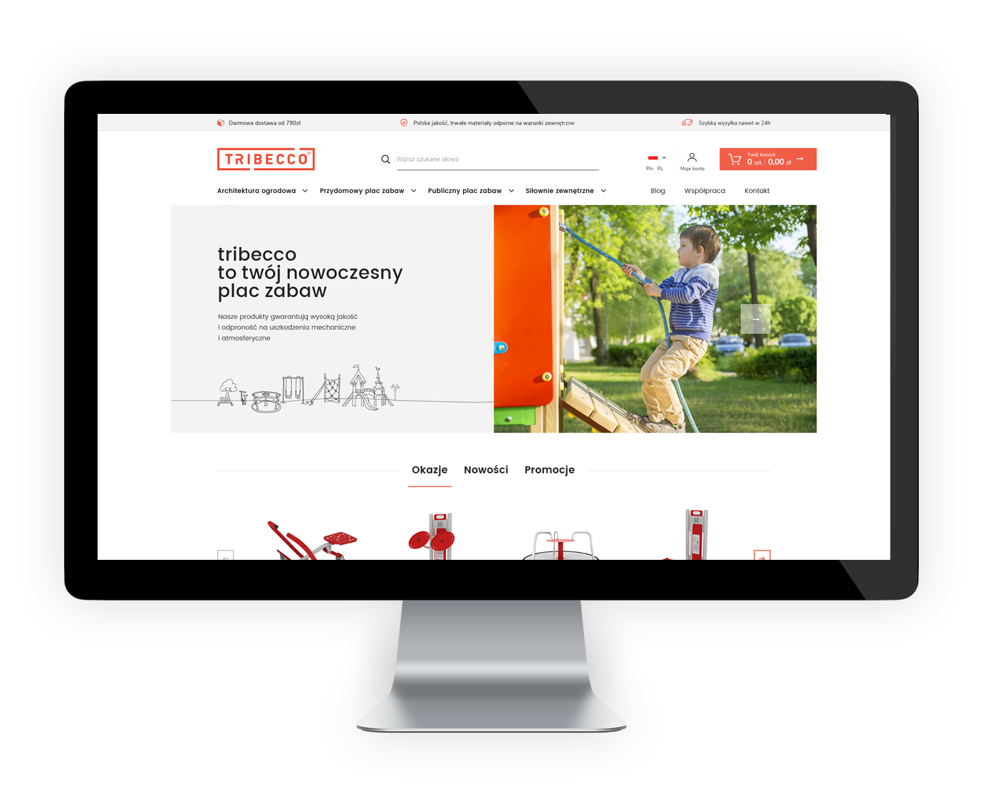 Projekt graficzny sklepu tribecco.pl